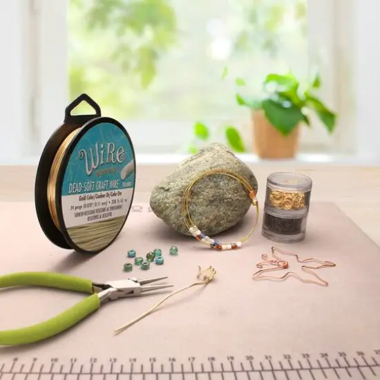 The Beadsmith&reg; Wire Elements&trade; 24 Gauge Tarnish Resistant Soft Temper Wire, 200ft. Gold {5}