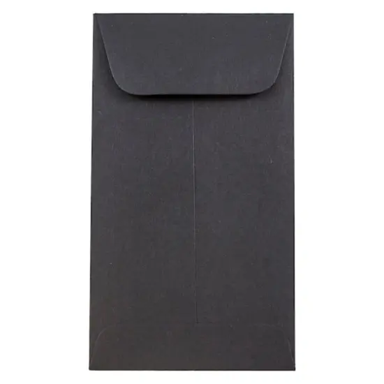 JAM Paper #6 Coin Business Colored Envelopes, 50ct. Smooth Black {1}