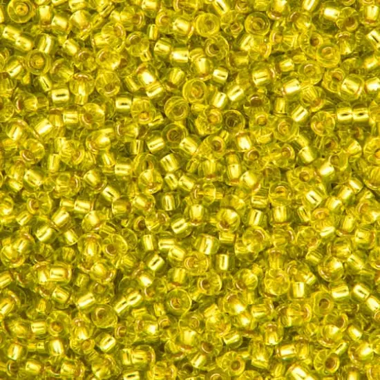 Miyuki&reg; 11/0 Glass Seed Beads, 22g Chartreuse Silver Lined {1}