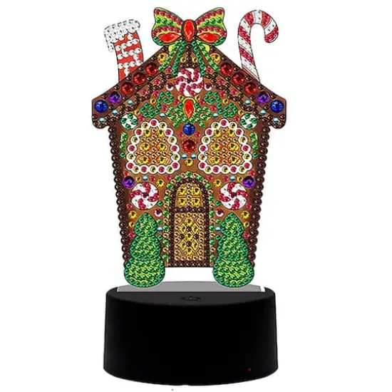 Sparkly Selections Gingerbread House Lamp Diamond Art Kit {3}
