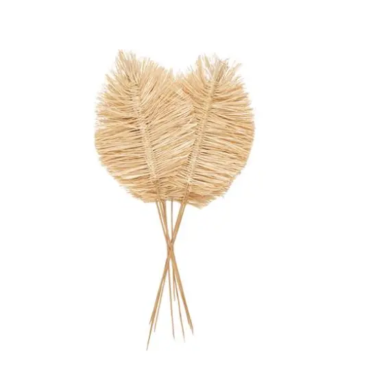 32" Light Brown Dried Grass Spear-Shaped Foliage with Sharp Stems {7}