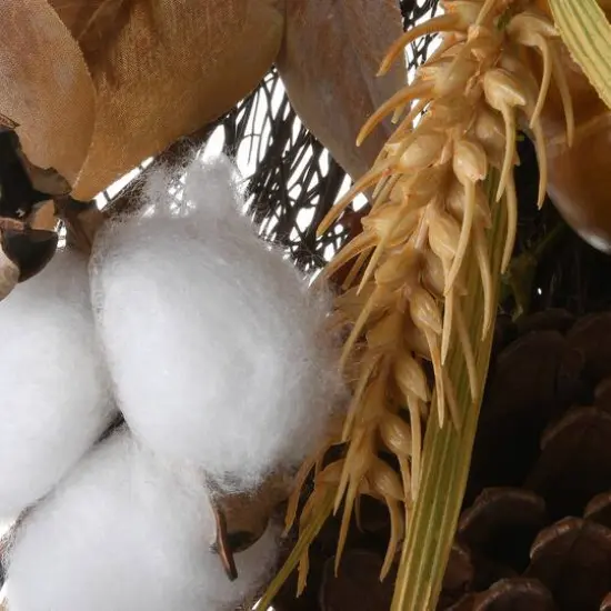 30" Autumn Pine Nut Teardrop Swag {5}