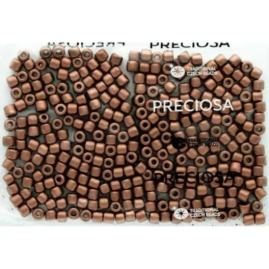PRECIOSA Rola&trade; Opaque Czech Glass Seed Beads, 6.2mm Copper {4}
