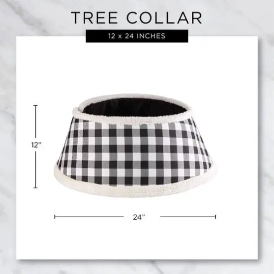 DII&reg; Red Plaid Holiday Tree Collar {5}