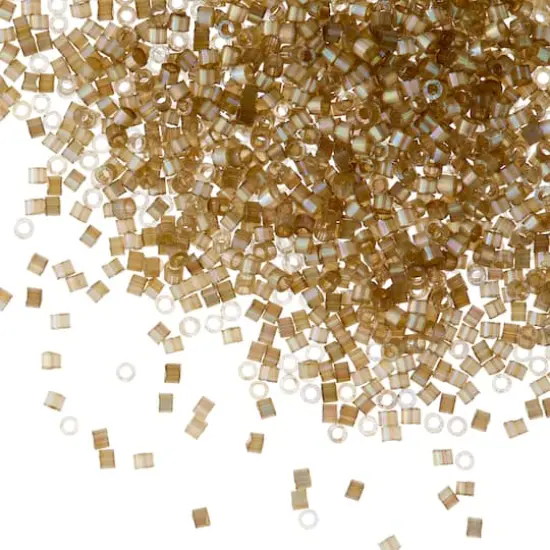 Miyuki Delica Glass Round Seed Beads, 11/0 Cactus AB Silk {1}