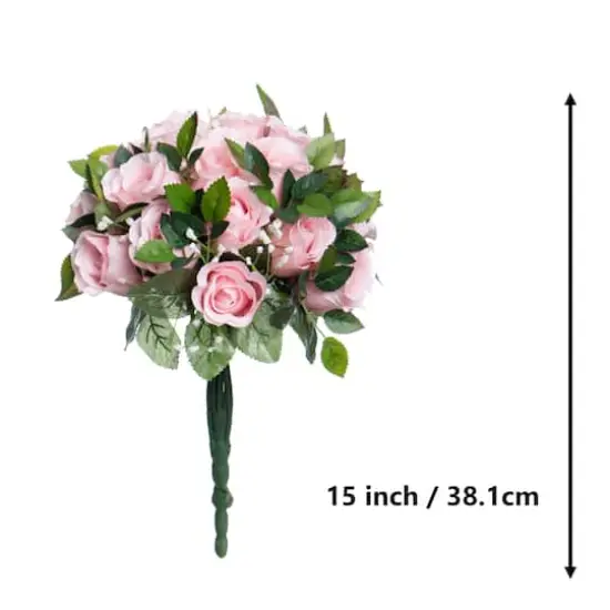 15" Pink Rose Bush by Ashland&reg; {4}
