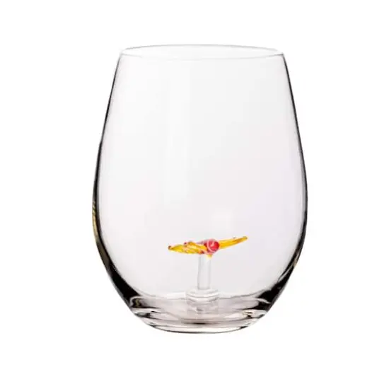Hello Honey&reg; 4.75" Round Stemless Wine Glass Set {6}