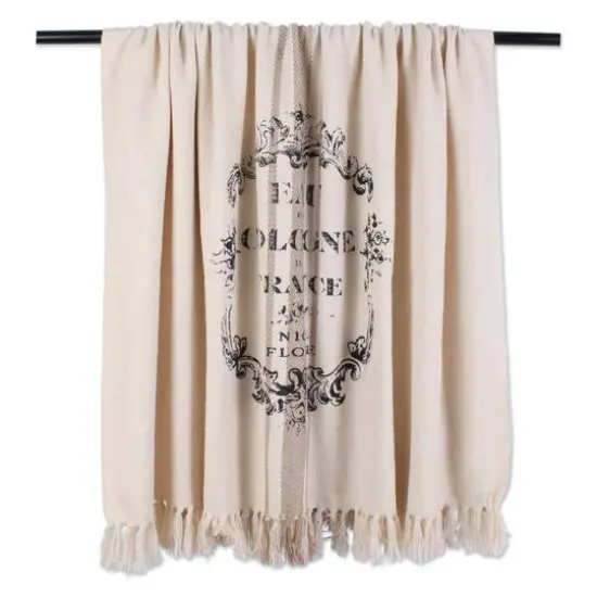 DII&reg; French Grain Sack Printed Throw {3}