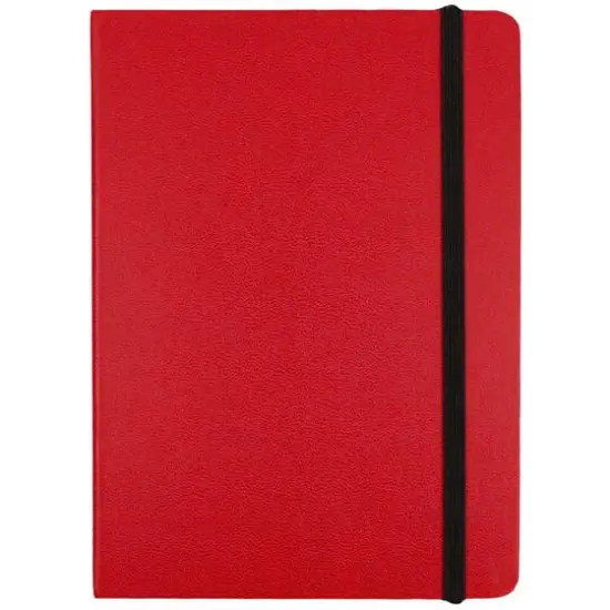 JAM Paper Medium Hardcover Notebook with Elastic Band White {2}