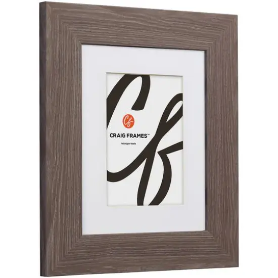 4 Pack Craig Frames American Barn Farmhouse Gray Picture Frame with Mat {4}