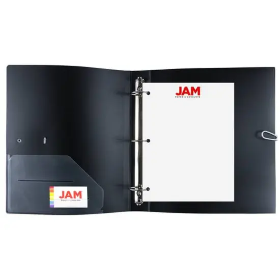 JAM Paper Black Portfolio with Elastic Closure {6}