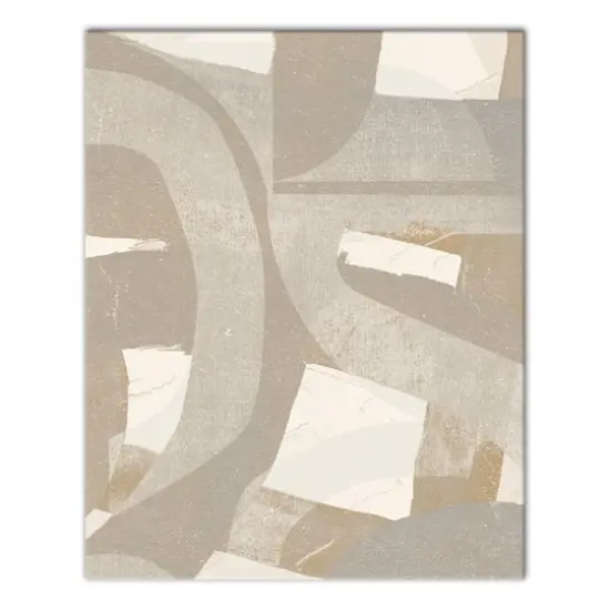 Abstract Layered Shapes Canvas Wall Art {1}
