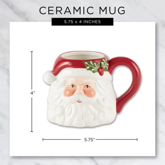DII&reg; 14oz. Santa Ceramic Mugs, 2ct. {11}