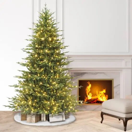 7.5ft. Pre-Lit Dorchester Fir Artificial Christmas Tree, Dual Color LED Lights {3}