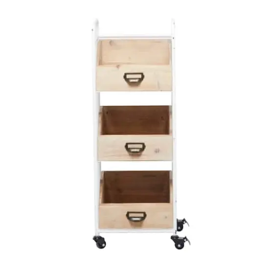 Brown Fir Industrial Storage Cart, 36" x 13" x 12" {3}