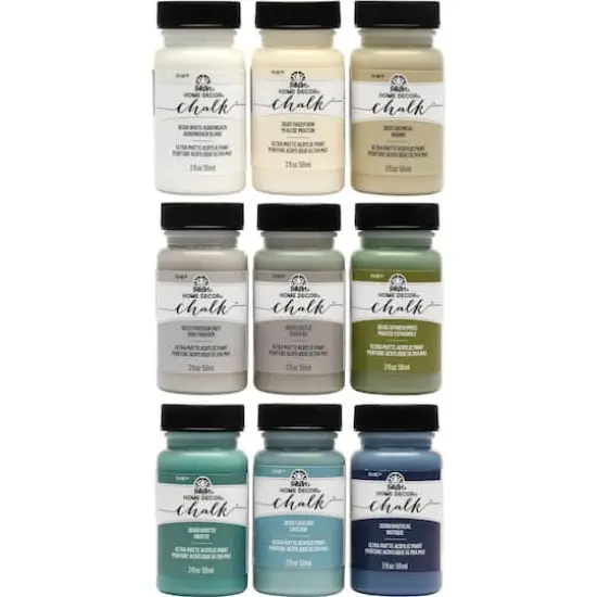 FolkArt&reg; Home D&eacute;cor&trade; 9 Color Chalk Paint Set {1}