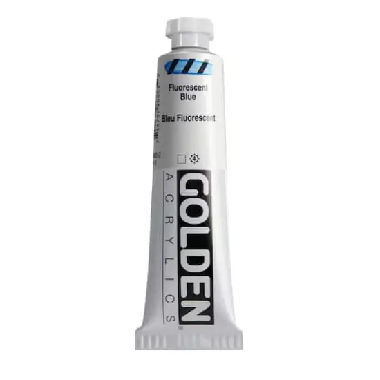 Golden&reg; 2oz. Heavy Body Acrylic Paint Fluorescent Blue {1}