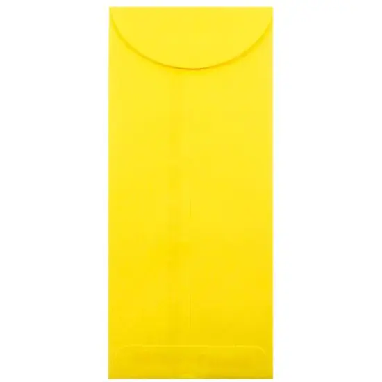 JAM Paper 4.75" x 11" Policy Business Colored Envelopes, 50ct. Yellow {1}