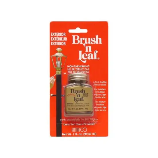 Amaco Brush 'n Leaf&reg; Metallic Brass Gold Exterior Paint {1}