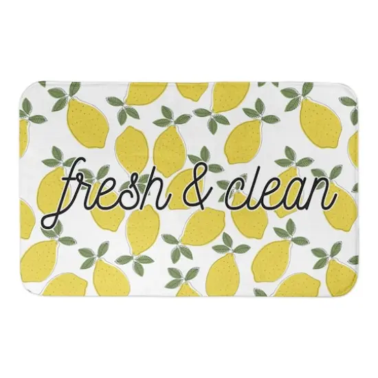 Fresh And Clean Lemons 34" x 21" Bath Mat {1}
