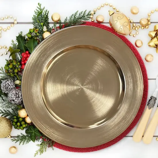 13" Gold Chargers 6 Pack by Celebrate It&trade; {7}