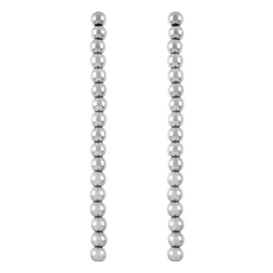 Rhodium Reconstituted Hematite Round Beads by Bead Landing&trade; {4}