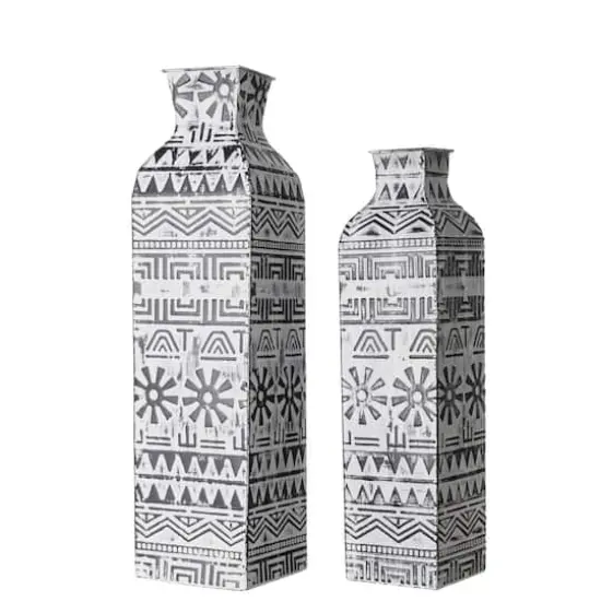 Glitzhome&reg; Textured Metal Boho Vase Set {1}