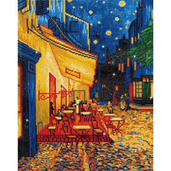 Diamond Dotz&reg; Intermediate Caf&eacute; at Night Van Gogh Diamond Painting Kit {1}