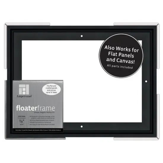 Ampersand&trade; Art Black 7/8" Floaterframe {2}