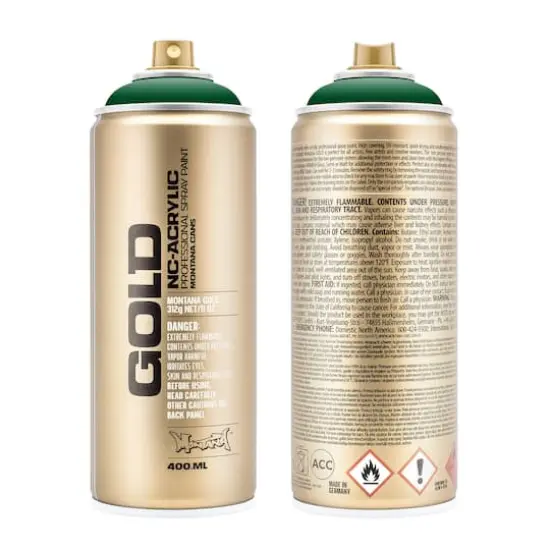 Montana&trade; Gold Acrylic Professional Spray Paint G6070 Smaragd Green {1}