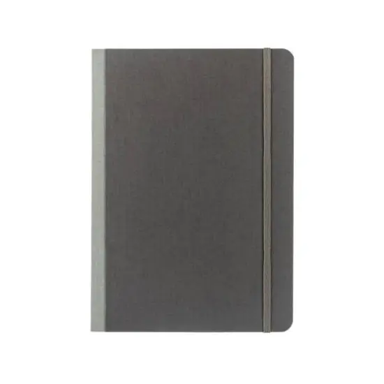 Fabriano&reg; EcoQua Plus A5 Lined Gray Fabric-Bound Notebook {1}