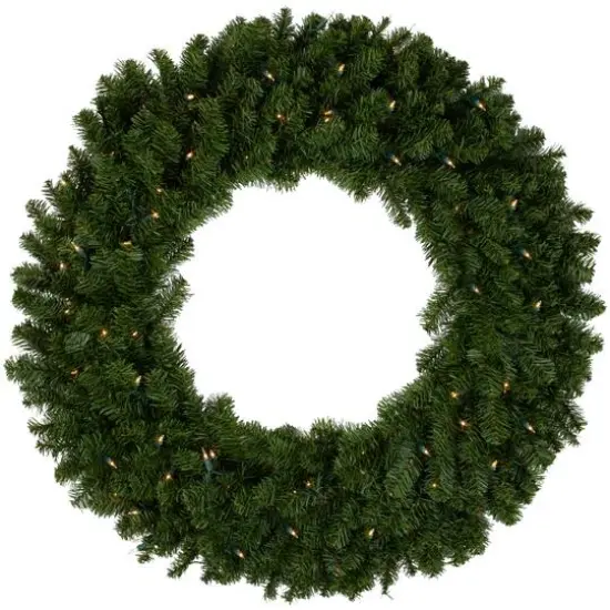 3ft. Pre-Lit Canadian Pine Artificial Christmas Wreath {4}