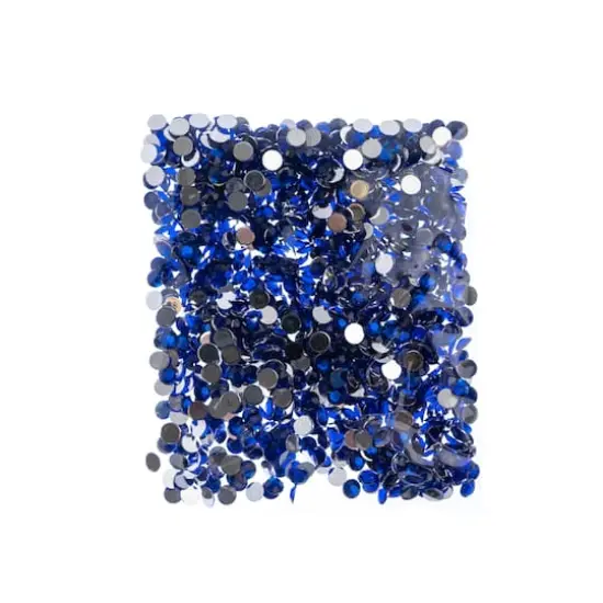 John Bead 6mm Acrylic Round Flat Back Rhinestones, 1,000ct. Royal Blue {4}