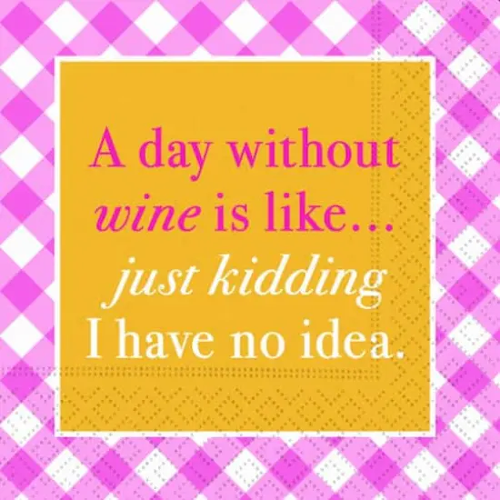 JAM Paper Day Without Wine Cocktail Napkins, 40ct. {1}