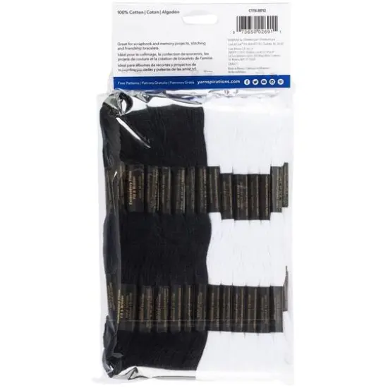 Coats & Clark 6-Strand Embroidery Floss Value Pack, Black & White {3}
