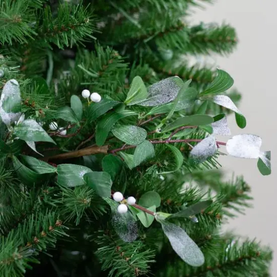 24" Green and White Snow Mistletoe Artificial Christmas Spray {4}