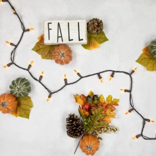 100ct. Amber Mini Fall Harvest Lights {3}