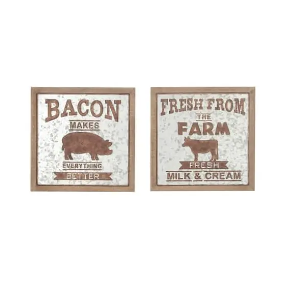 18" Farmhouse Wall Sign Set {3}