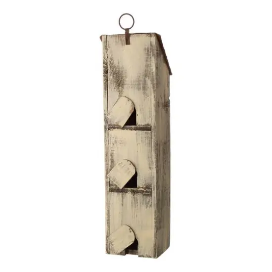 Glitzhome&reg; Tall 3-Tier Distressed Wood Bird House {9}