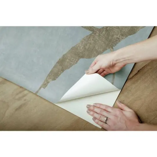 Roommates Ivory Coast Mural Peel & Stick Wallpaper Gray/Blue {7}