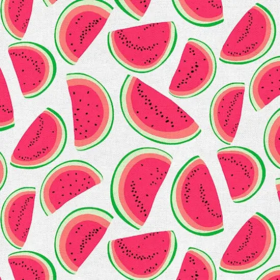 Fabric Editions White Watermelon Cotton Fabric {4}