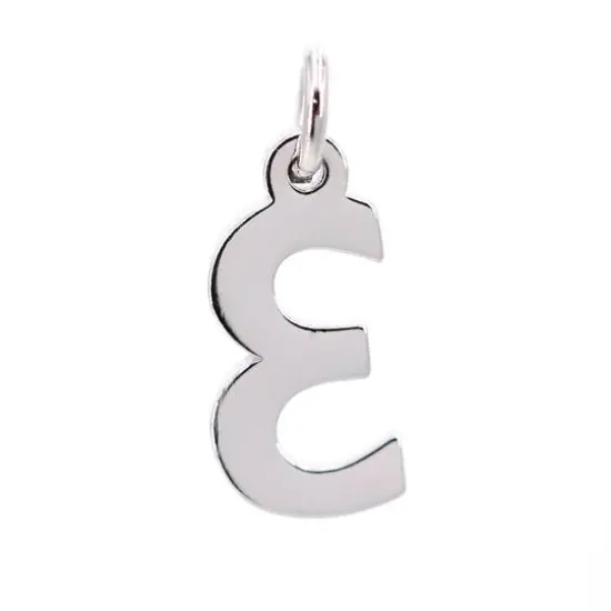 Sterling Silver Number Charm by Bead Landing&trade; 3 {6}