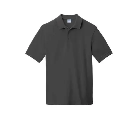 Port & Company® Combed Ring Spun Pique Adult Polo Charcoal {1}