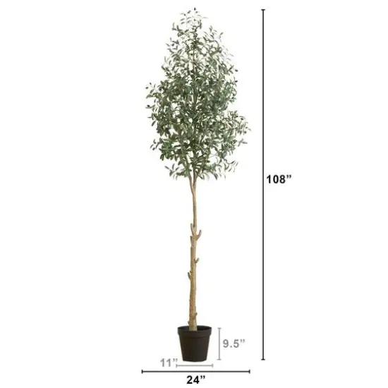 9ft. Potted Artificial Olive Tree {5}
