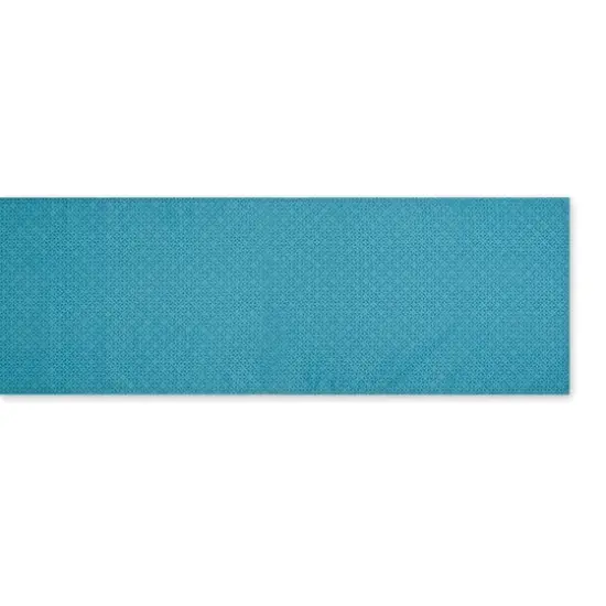 DII&reg; 72" Tonal Lattice Print Outdoor Table Runner Storm Blue {4}
