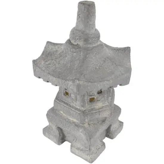 20" Solar Powered LED Pagoda Outdoor Garden Statue {4}