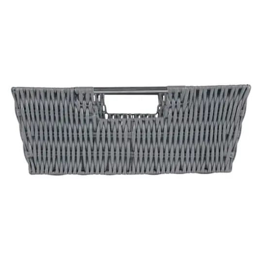 Simplify Charcoal Shelf Storage Rattan Tote Basket {1}