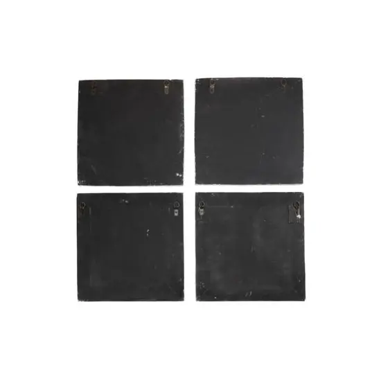 Set of 4 White Fiberglass Vintage Floral Wall Decor, 19" x 19" {10}