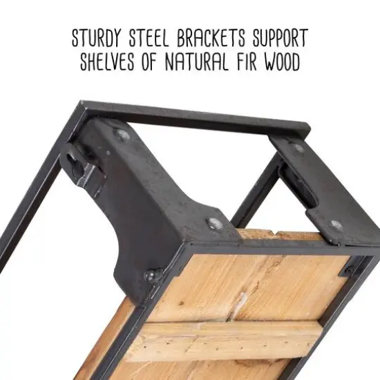 Honey Can Do Floating Decorative Metal & Wood Wall Shelves Set {13}