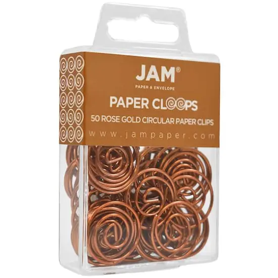 JAM Paper Circular Paper Cloops Rose Gold {4}